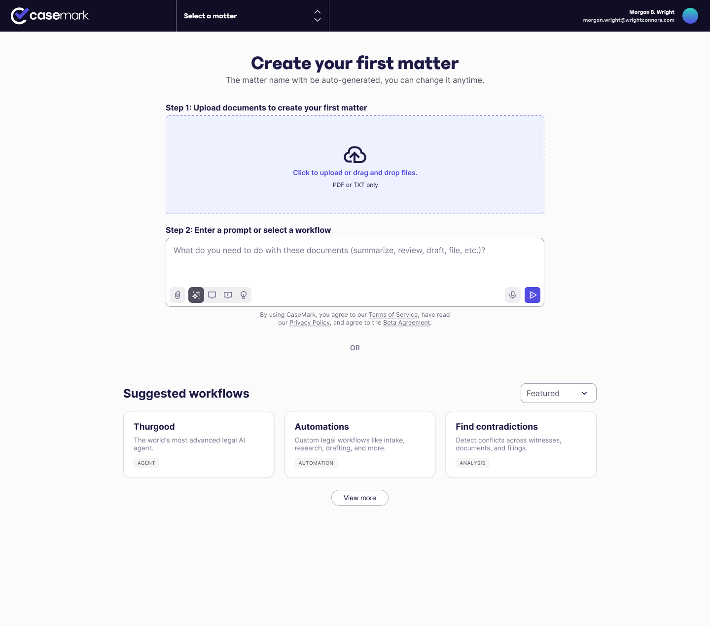 Agentic Workflow (End-to-End Matter Automation)